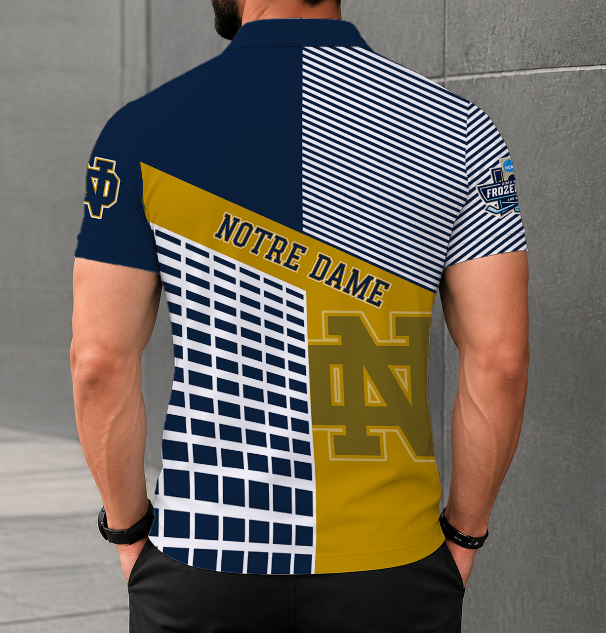 Limited Edition – Customized NCAA Notre Dame Fighting Irish Polo Shirt - Image 2