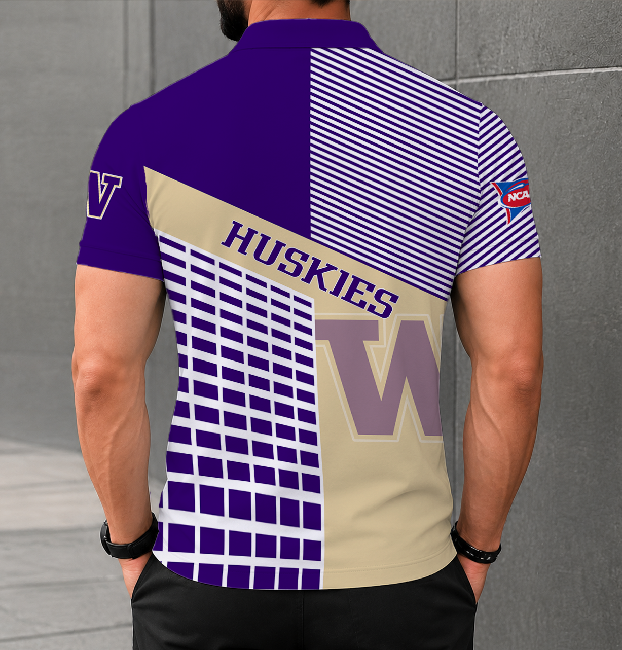 Limited Edition – Customized NCAA Washington Huskies Polo Shirt - Image 2