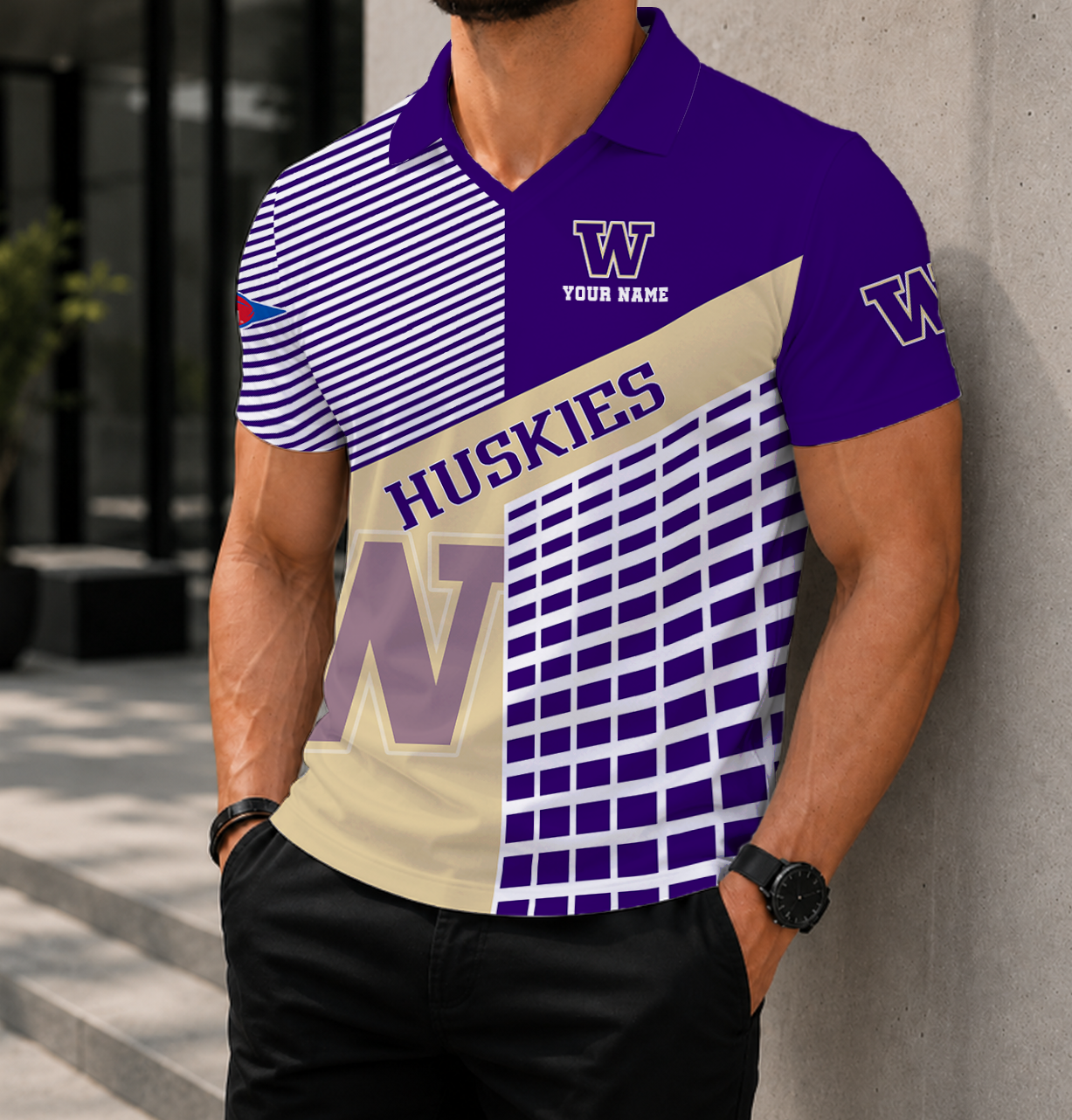 Limited Edition – Customized NCAA Washington Huskies Polo Shirt