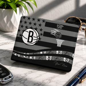 Limited Edition – Customized NBA Brooklyn Nets Leather Wallet