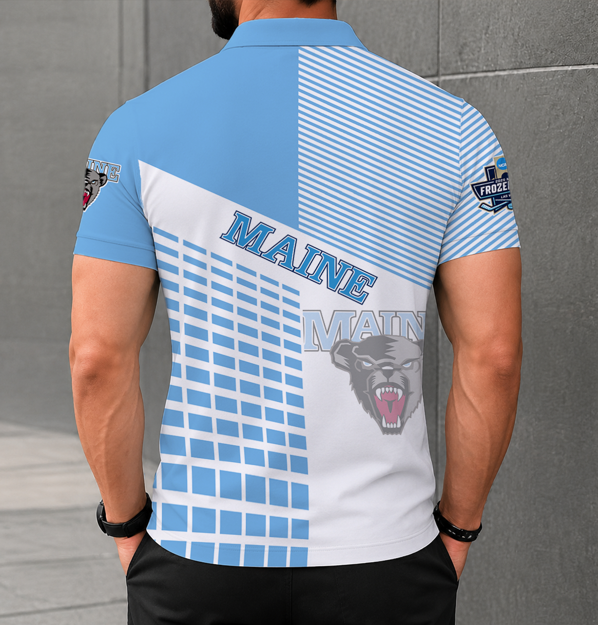 Limited Edition – Customized NCAA Maine Black Bears Polo Shirt - Image 2