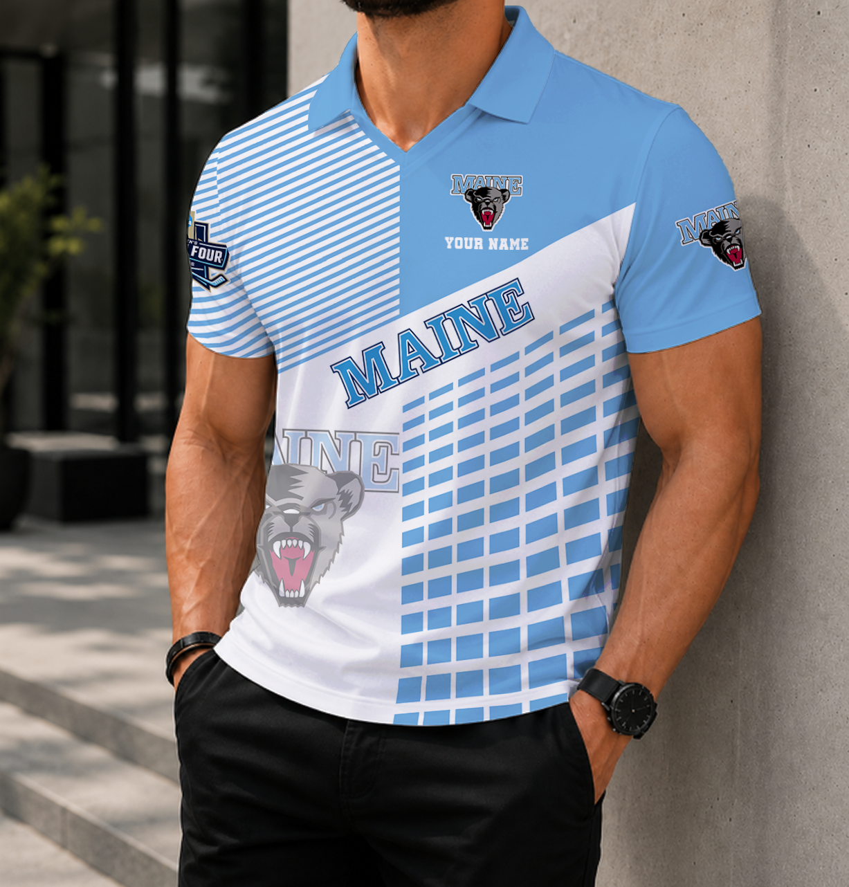 Limited Edition – Customized NCAA Maine Black Bears Polo Shirt