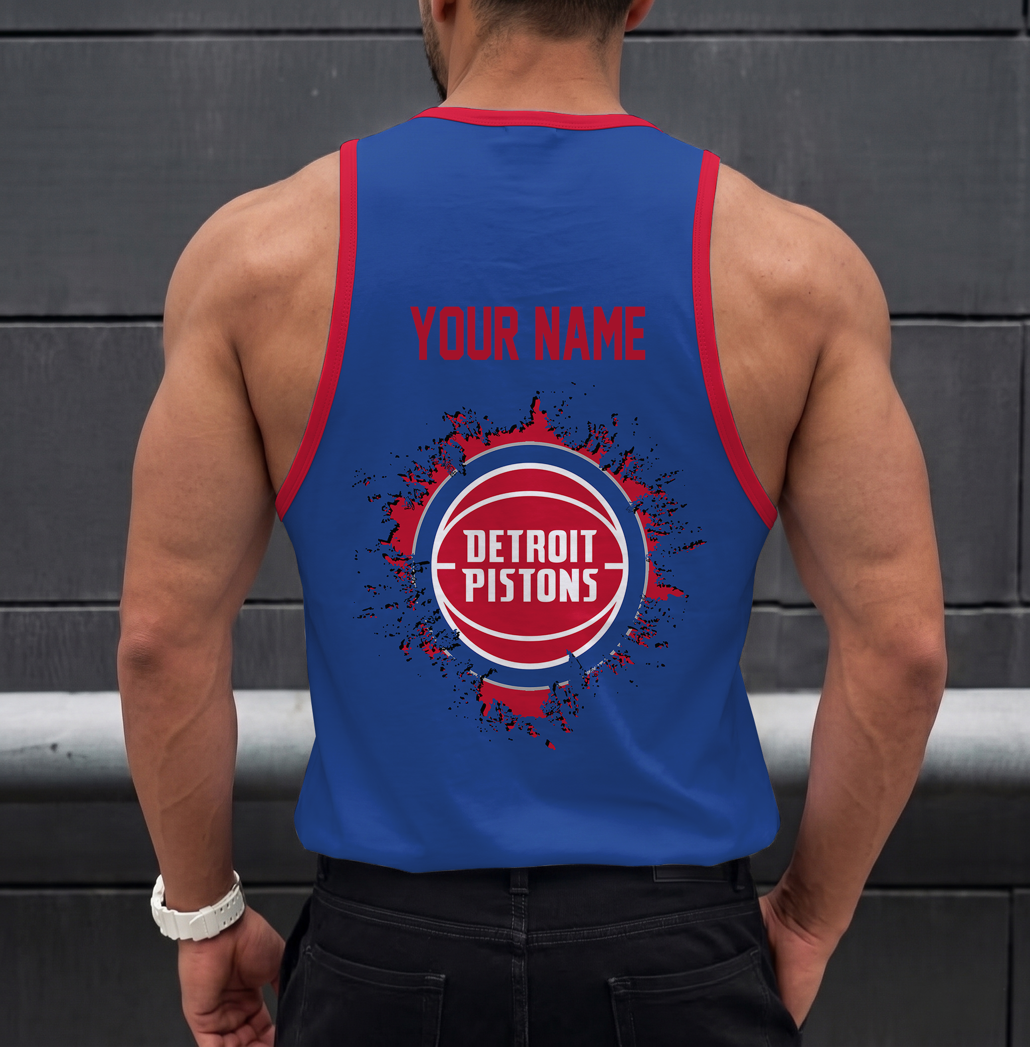 Limited Edition – Customized NBA Detroit Pistons Unisex Tank Top - Image 2
