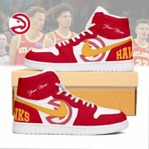 Limited Edition – Customized NBA Atlanta Hawks Air Jordan 1 Sneakers
