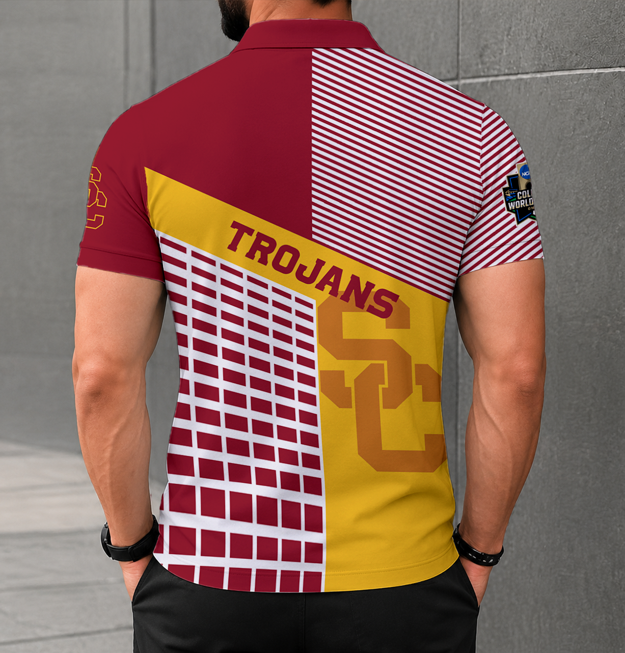 Limited Edition – Customized NCAA Usc Trojans Polo Shirt - Image 2