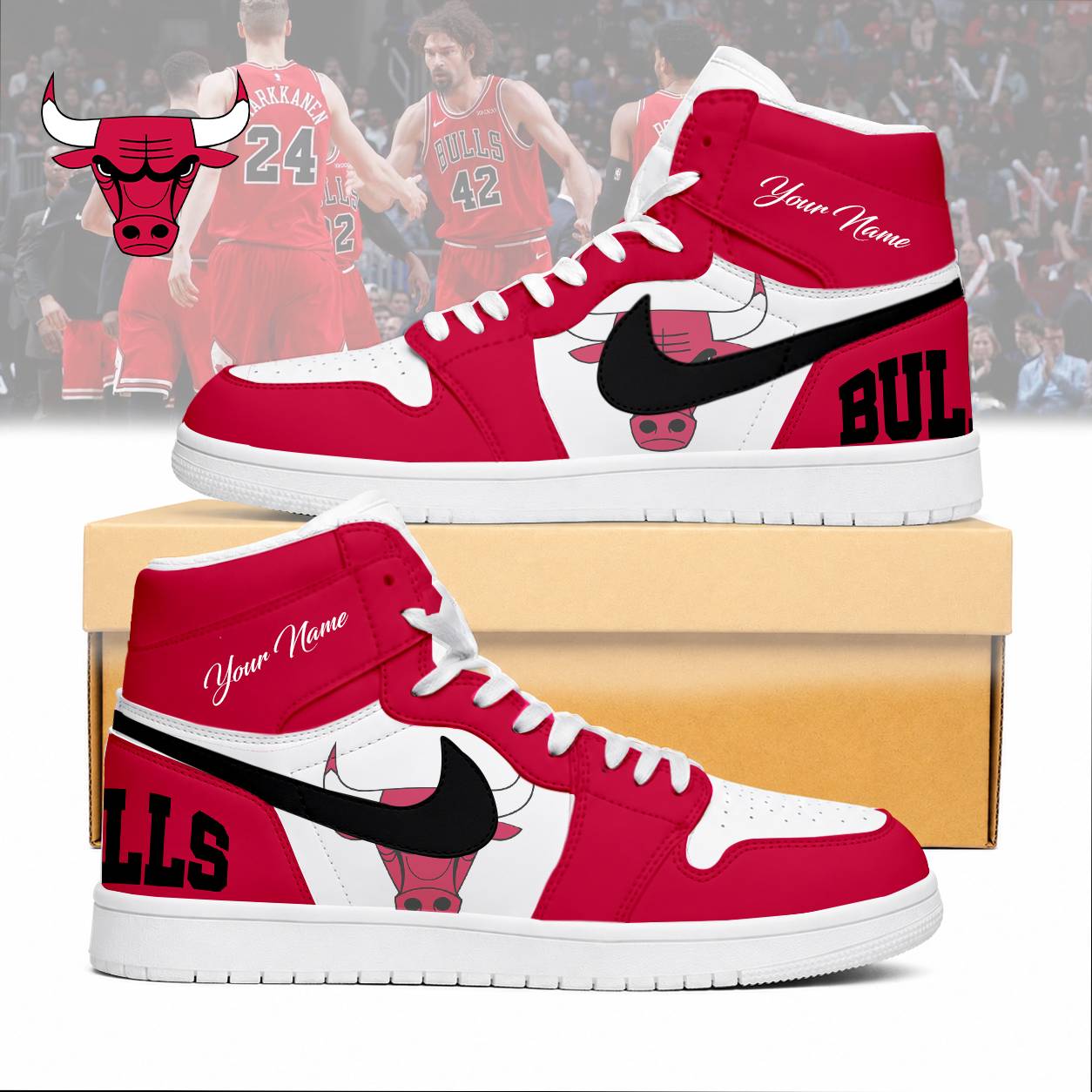 Limited Edition – Customized NBA Chicago Bulls Air Jordan 1 Sneakers