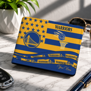 Limited Edition – Customized NBA Golden State Warriors Leather Wallet