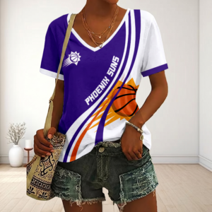 Limited Edition – Customized NBA Phoenix Suns V-Neck Female Shirt
