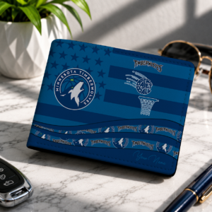 Limited Edition – Customized NBA Minnesota Timberwolves Leather Wallet