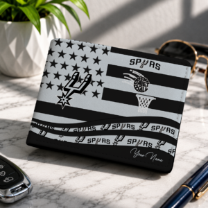 Limited Edition – Customized NBA San Antonio Spurs Leather Wallet