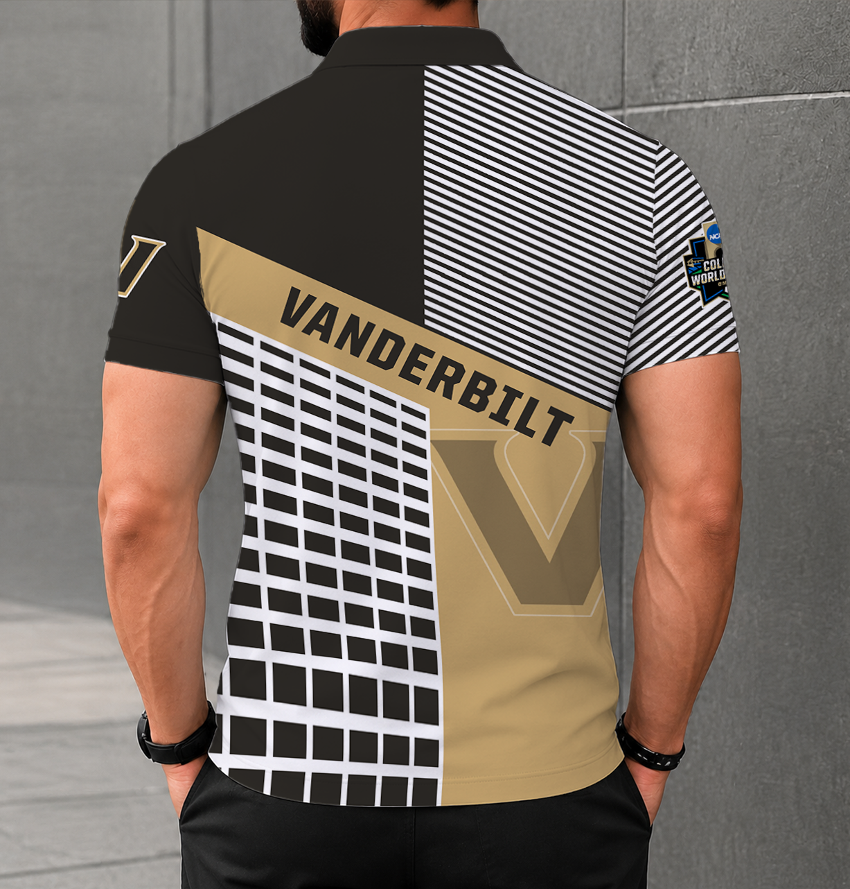 Limited Edition – Customized NCAA Vanderbilt Commodores Polo Shirt - Image 2