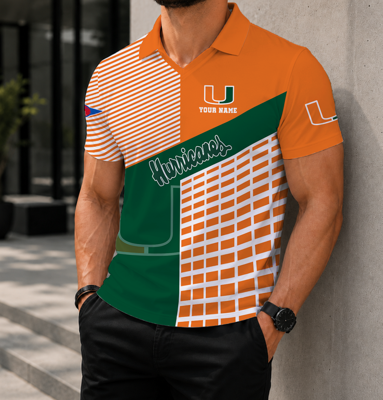 Limited Edition – Customized NCAA Miamiami Hurricanes Polo Shirt