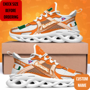 Limited Edition – Customized NCAA Miamiami Hurricanes Max Soul Sneakers