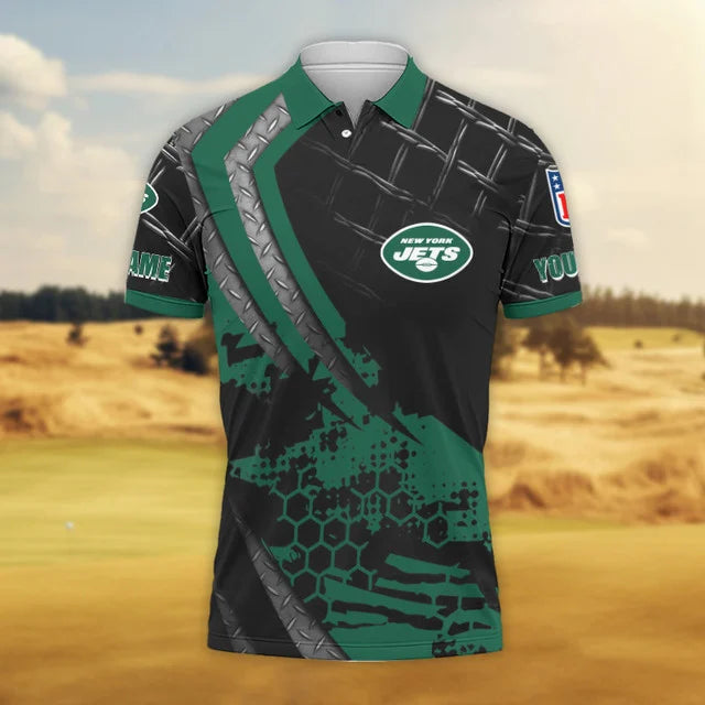 Limited Edition – Customized NFL New York Jets Polo Shirt - Image 2