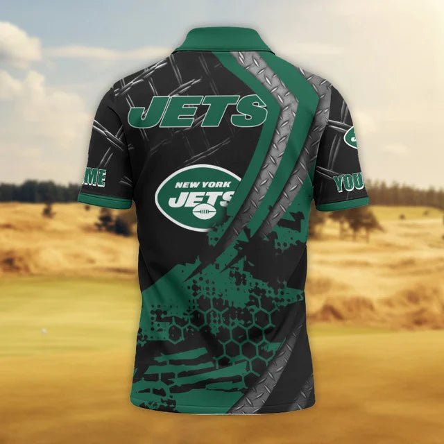 Limited Edition – Customized NFL New York Jets Polo Shirt - Image 3
