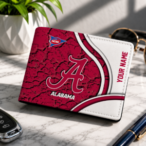 Limited Edition – Customized NCAA Alabama Crimson Tide Leather Wallet