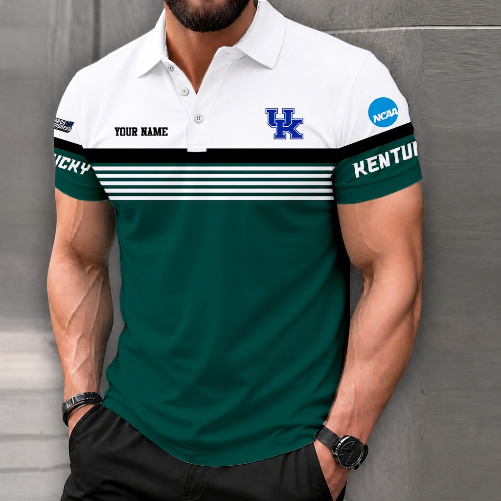 Limited Edition – Customized NCAA Kentucky Wildcats Polo Shirt - Image 3