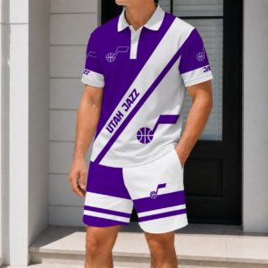 Limited Edition – Customized NBA Utah Jazz Polo Shirt & Short Pants Set