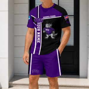 Limited Edition – Customized NCAA Tcu Horned Frogs T-Shirt & Short Pants Set
