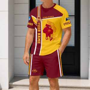 Limited Edition – Customized NCAA Iowa State Cyclones T-Shirt & Short Pants Set