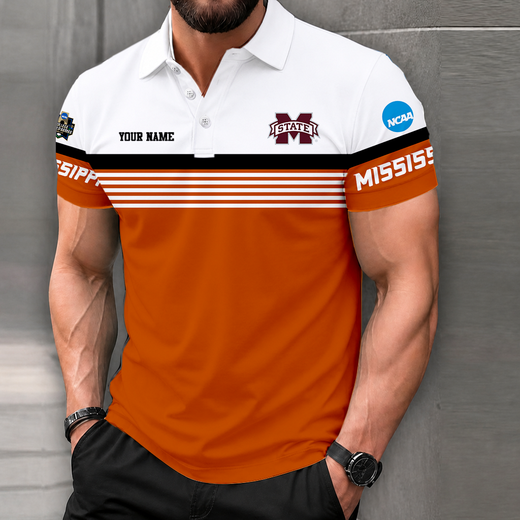 Limited Edition – Customized NCAA Mississippi State Bulldogs Polo Shirt - Image 4