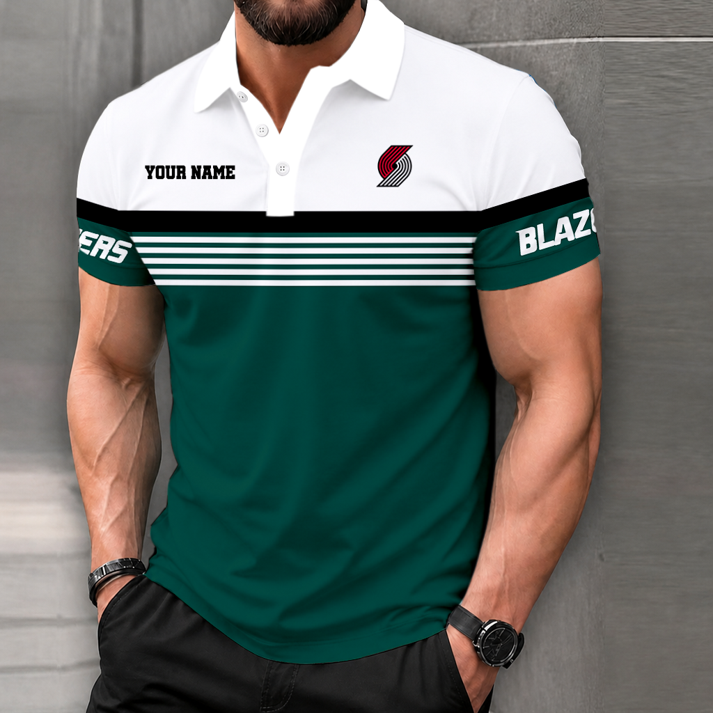 Limited Edition – Customized NBA Portland Trail Blazers Polo Shirt - Image 4