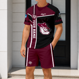 Limited Edition – Customized NCAA Texas A&M Aggies T-Shirt & Short Pants Set