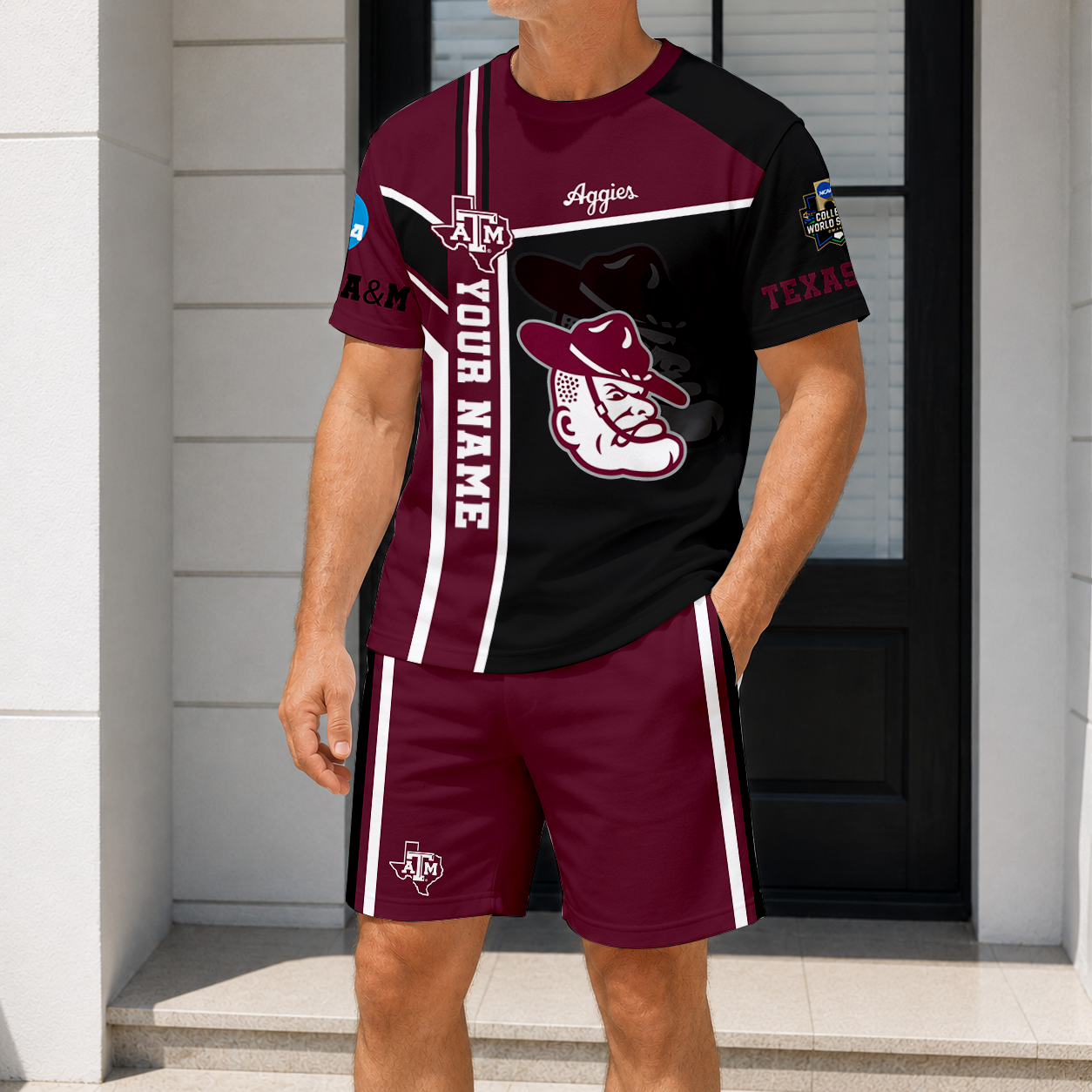 Limited Edition – Customized NCAA Texas A&M Aggies T-Shirt & Short Pants Set