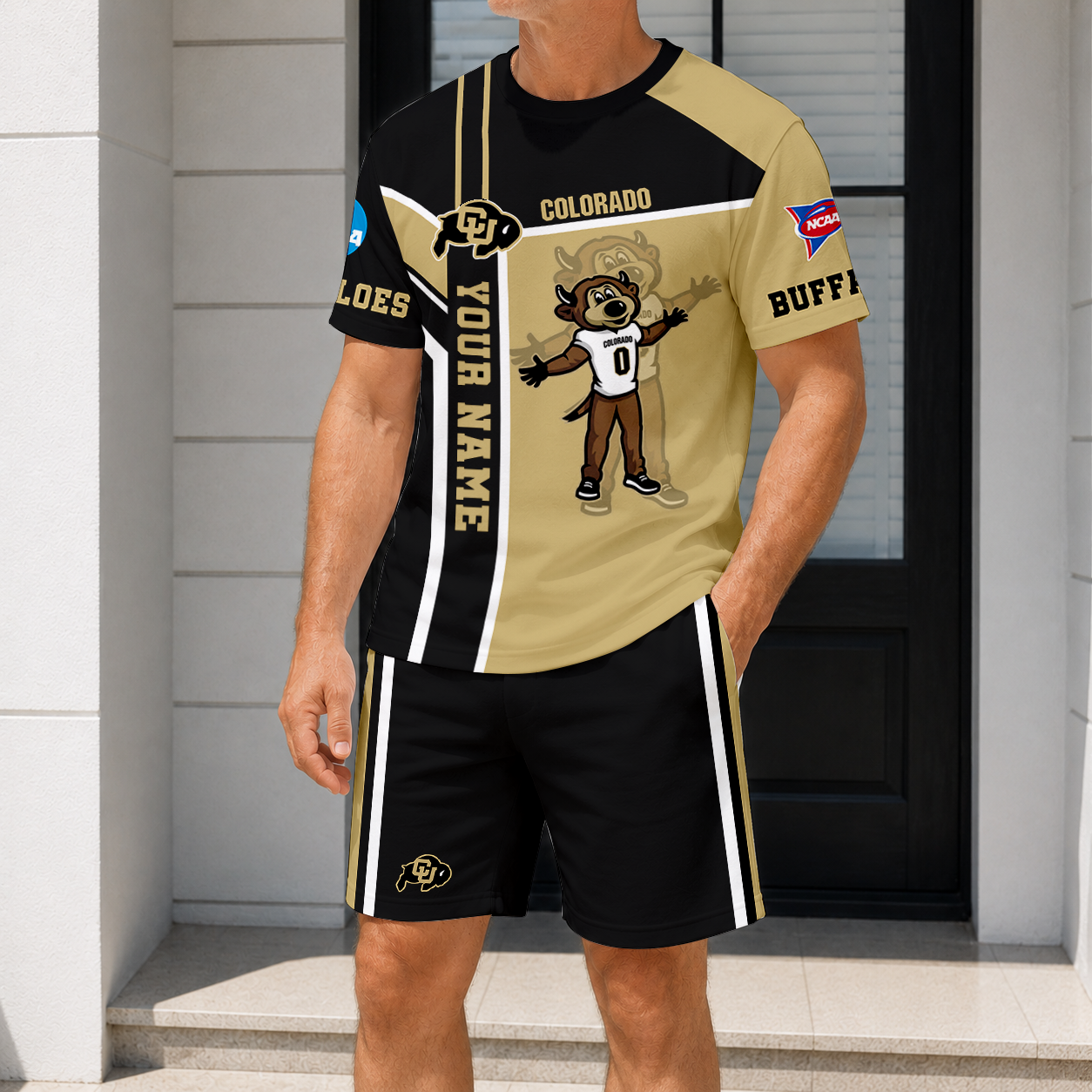 Limited Edition – Customized NCAA Colorado Buffaloes T-Shirt & Short Pants Set