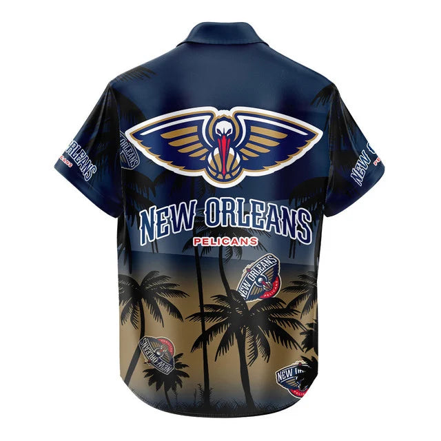 Limited Edition – Customized NBA New Orleans Pelicans Unisex Hawaiian Shirt & Shorts Set - Image 4