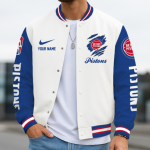 Limited Edition – Customized NBA Detroit Pistons Baseball Jacket, Varsity Jacket