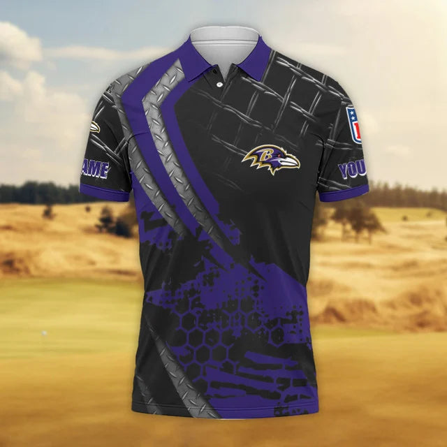 Limited Edition – Customized NFL Baltimore Ravens Polo Shirt - Image 2