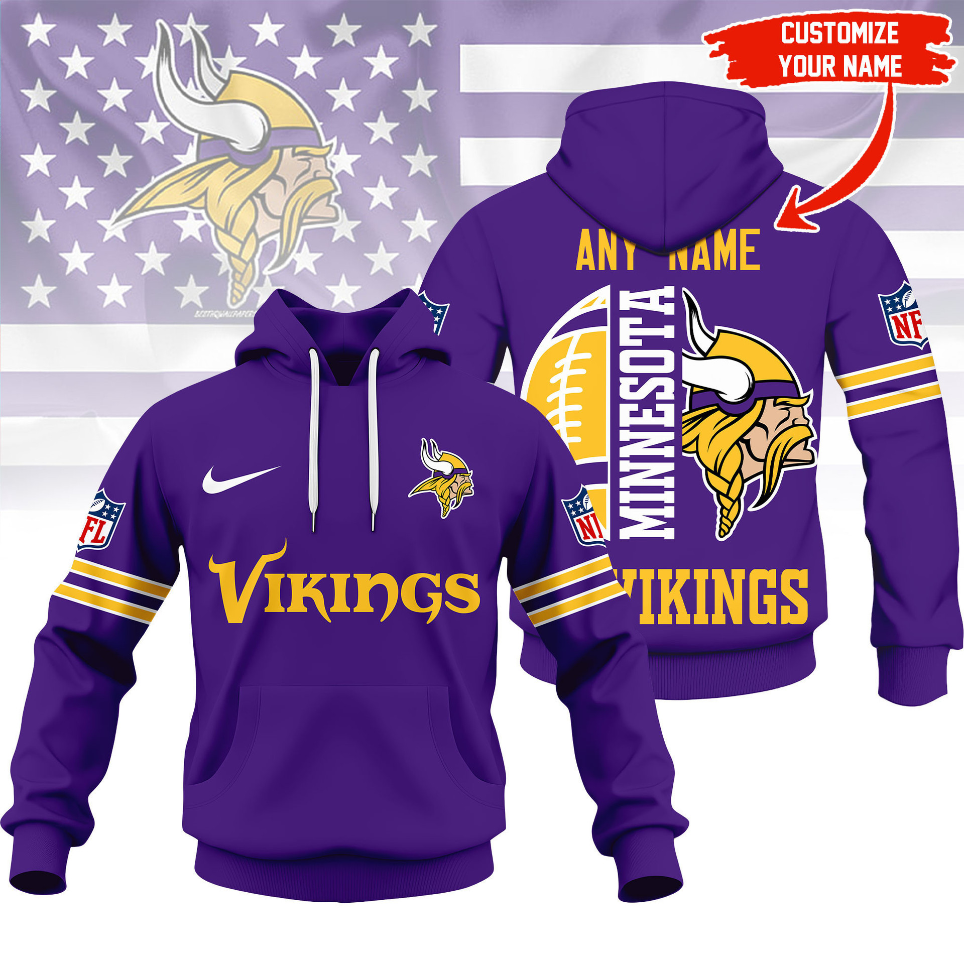 Limited Edition – Customized NFL Minnesota Vikings Hoodie, Zip Hoodie