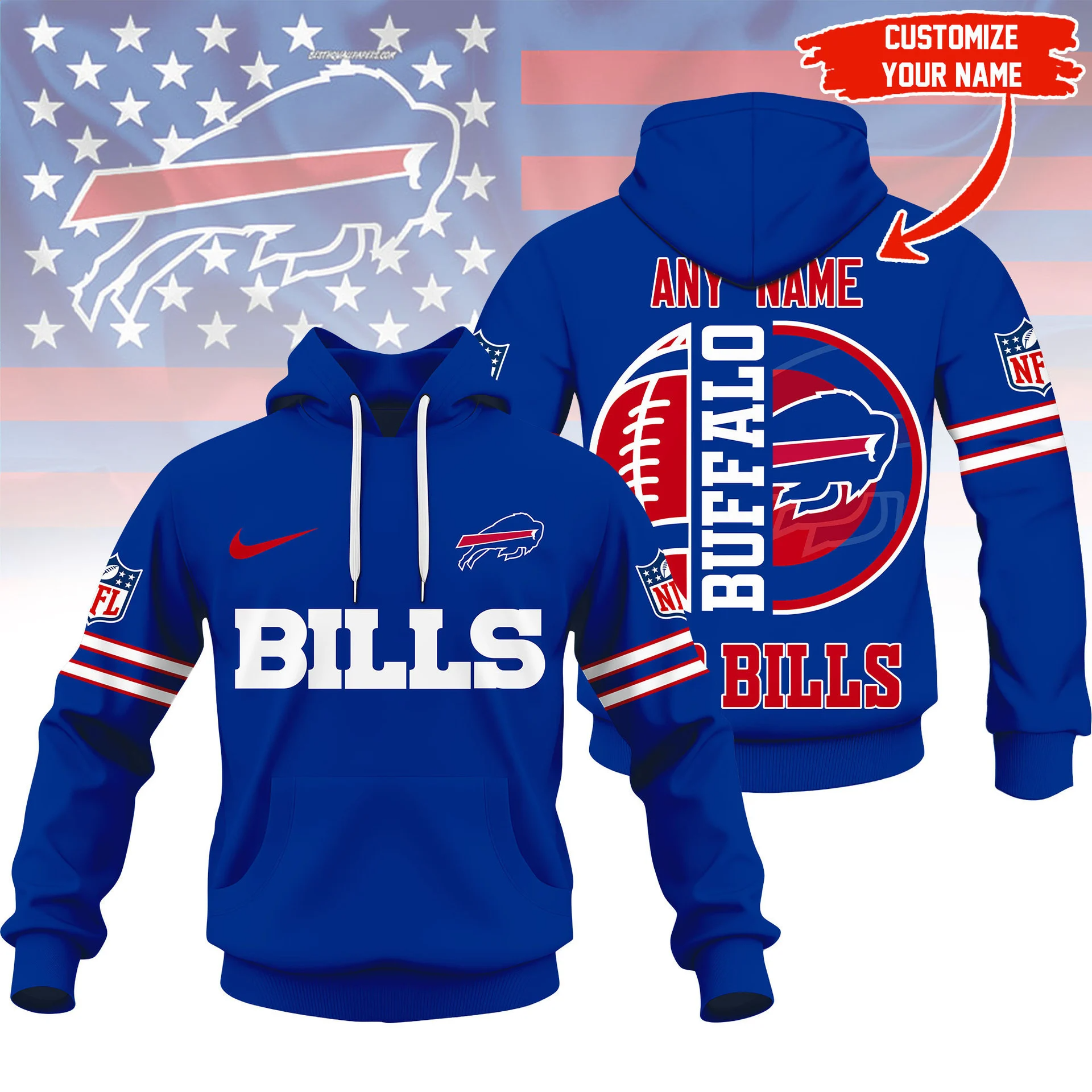 Limited Edition – Customized NFL Buffalo Bills Hoodie, Zip Hoodie