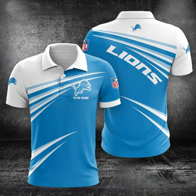 Limited Edition – Customized NFL Detroit Lions Polo Shirt & Short Pants Set