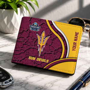 Limited Edition – New Customized NCAA Arizona State Sun Devils Leather Wallet