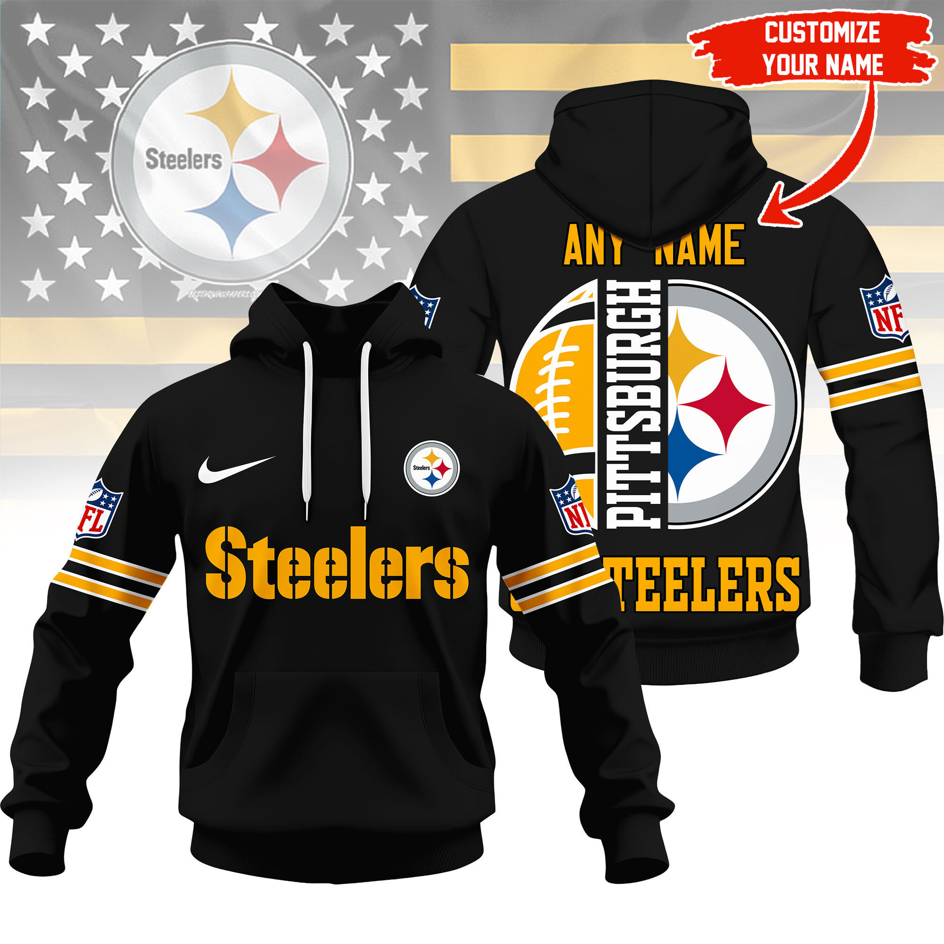 Limited Edition – Customized NFL Pittsburgh Steelers Hoodie, Zip Hoodie