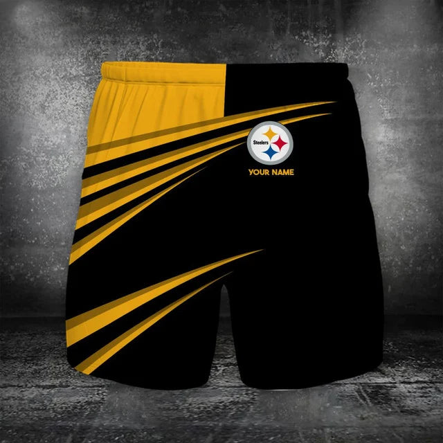 Limited Edition – Customized NFL Pittsburgh Steelers Polo Shirt & Short Pants Set - Image 2