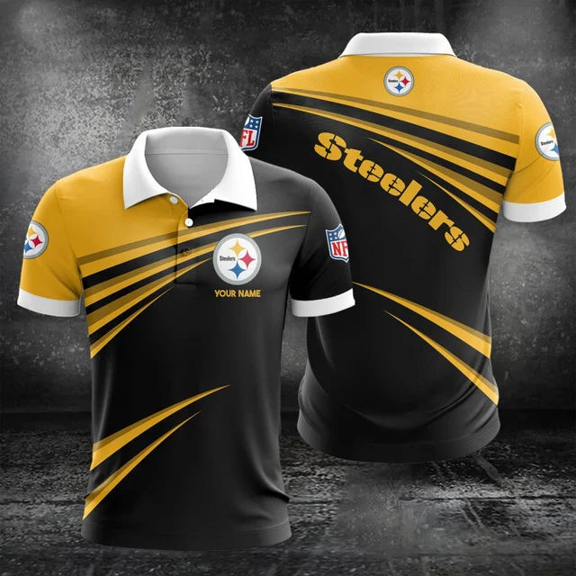 Limited Edition – Customized NFL Pittsburgh Steelers Polo Shirt & Short Pants Set