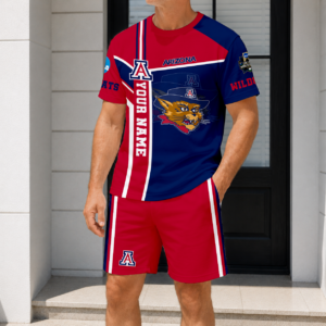Limited Edition – Customized NCAA Arizona Wildcats T-Shirt & Short Pants Set