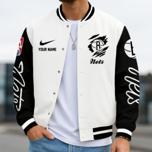 Limited Edition – Customized NBA Brooklyn Nets Baseball Jacket, Varsity Jacket