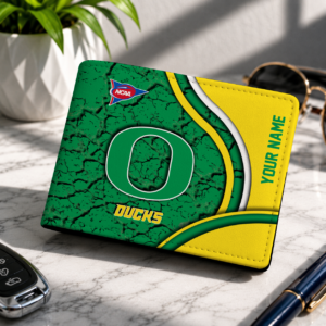 Limited Edition – Customized NCAA Oregon Ducks Leather Wallet