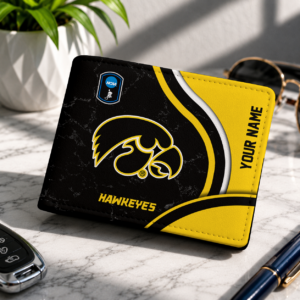 Limited Edition – Customized NCAA Iowa Hawkeyes Leather Wallet