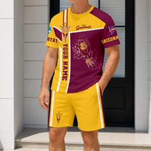 Limited Edition – Customized NCAA Arizona State Sun Devils T-Shirt & Short Pants Set
