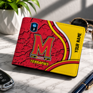 Limited Edition – Customized NCAA Maryland Terrapins Leather Wallet