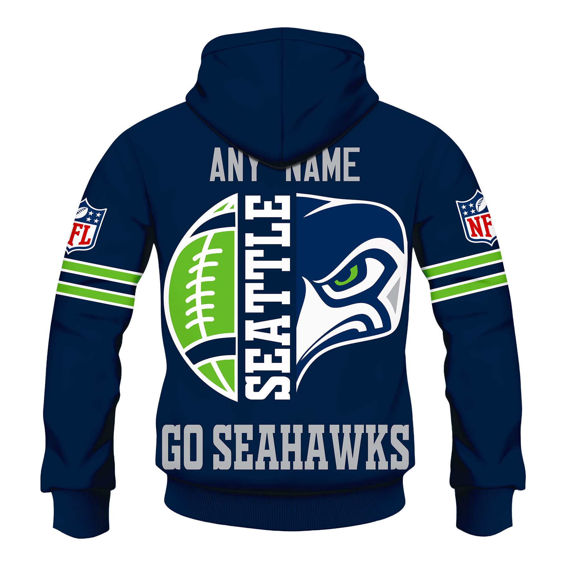 Limited Edition – Customized NFL Seattle Seahawks Hoodie, Zip Hoodie - Image 3