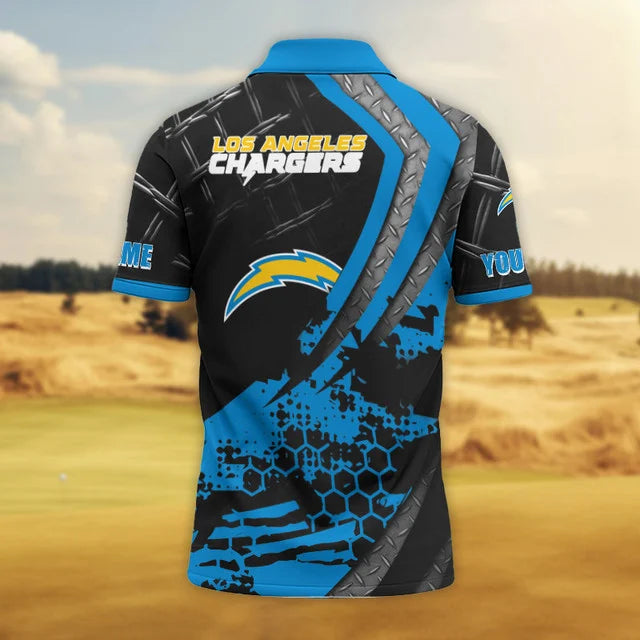 Limited Edition – Customized NFL Los Angeles Chargers Polo Shirt - Image 3