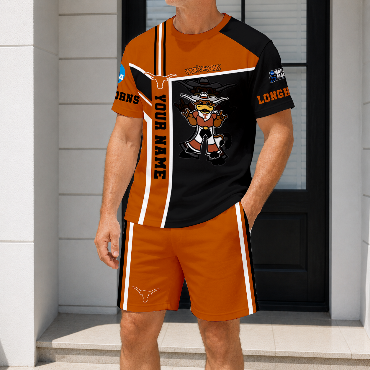 Limited Edition – Customized NCAA Texas Longhorns T-Shirt & Short Pants Set