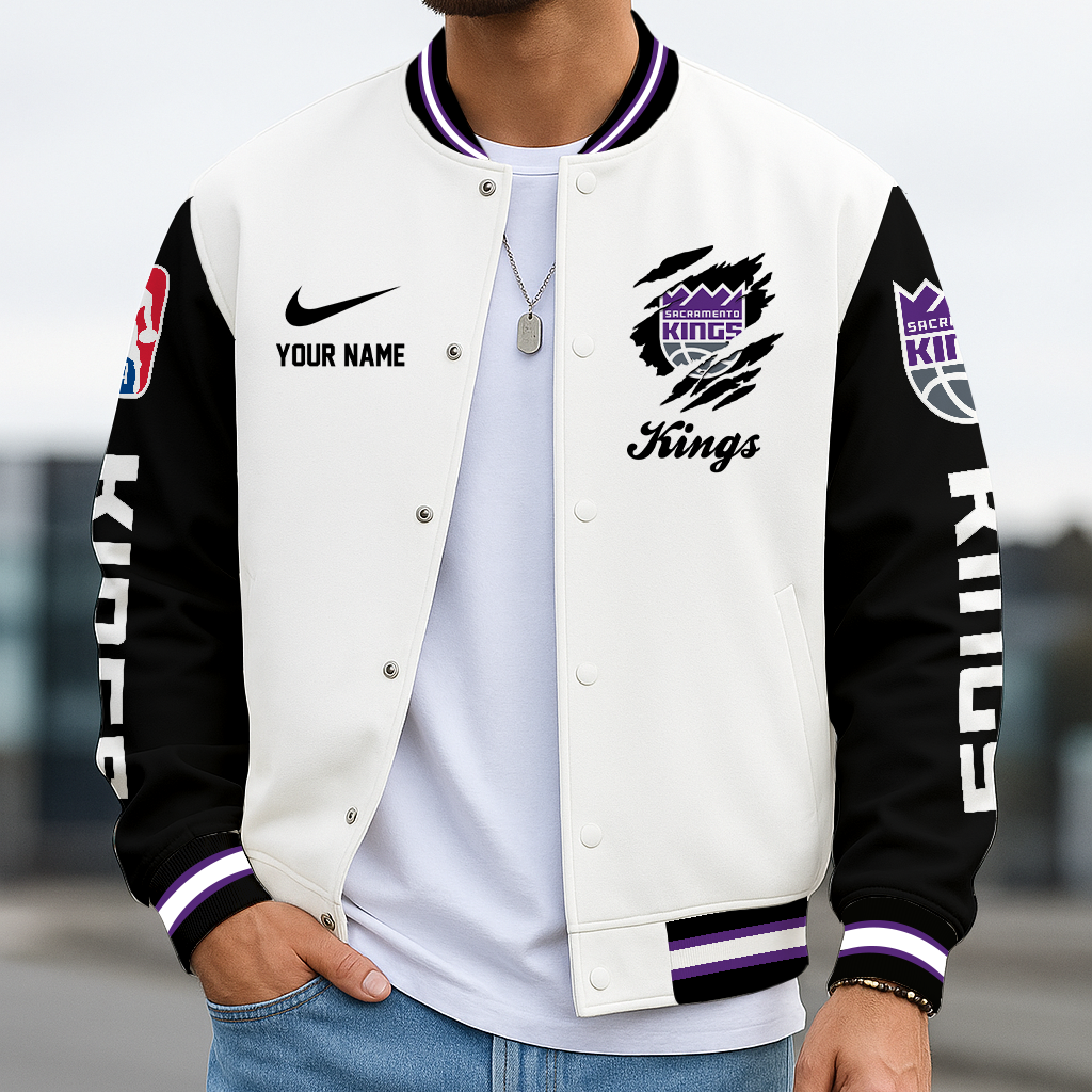 Limited Edition – Customized NBA Sacramento Kings Baseball Jacket, Varsity Jacket