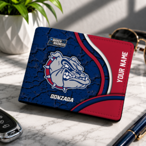 Limited Edition – Customized NCAA Gonzaga Bulldogs Leather Wallet